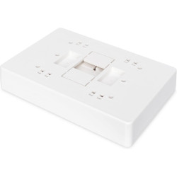 DIGITUS Micro Distributeur d'épissures FTTH - pour 2X SC Simplex ou 2X LC Duplex - sans Adaptateur - Montage Mural - boîtier Fib