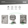 DIGITUS FTTH point de transfert domestique - pour 12 coupleurs SC-Simplex, 12 coupleurs LC-Duplex ou E-2000 - pré-confectionné -