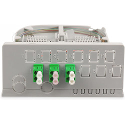 DIGITUS FTTH point de transfert domestique - pour 12 coupleurs SC-Simplex, 12 coupleurs LC-Duplex ou E-2000 - pré-confectionné -