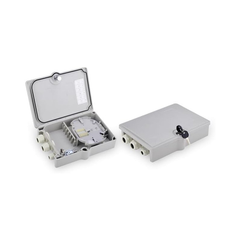 DIGITUS Boîtier de Distribution FO pour l'extérieur - pour 6 connecteurs SC-Duplex - IP65-2X PG21, 1x PG13,5 entrées de câble - 