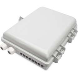 DIGITUS Boîtier de Distribution FTTH Extérieur - 16x LC/Duplex ou 16x SC/Simplex - Classe de Protection IP65 - Boîtier d'Epissur