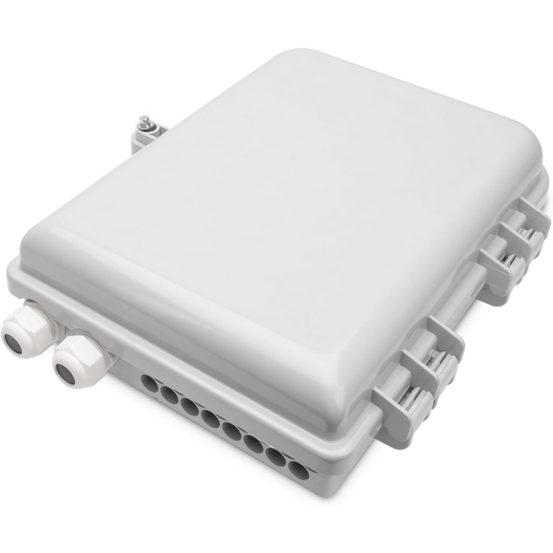 DIGITUS Boîtier de Distribution FTTH Extérieur - 16x LC/Duplex ou 16x SC/Simplex - Classe de Protection IP65 - Boîtier d'Epissur