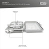 DIGITUS Boîtier de Distribution FTTH Extérieur - 16x LC/Duplex ou 16x SC/Simplex - Classe de Protection IP65 - Boîtier d'Epissur