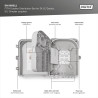 DIGITUS Professional DN-968911 Boîte de Distribution FTTH extérieure pour 8 adaptateurs SC Simplex / 24 épissures