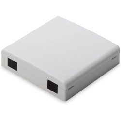 DIGITUS Boîtier de Distribution Fibre Optique - 2X SC Simplex ou 2X LC Duplex - Prise de raccordement FTTH - Fibre Optique - Gri