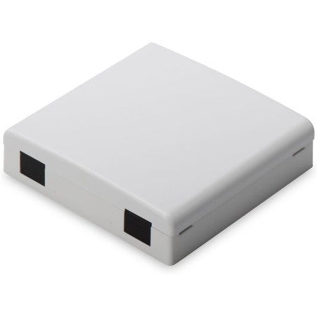DIGITUS Boîtier de Distribution Fibre Optique - 2X SC Simplex ou 2X LC Duplex - Prise de raccordement FTTH - Fibre Optique - Gri