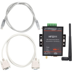 HF2211 Serveur de Périphérique Série, Module de Communication RS232/485/422 vers WiFi et Ethernet DTU, 5-36VDC, 95x65x25mm