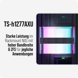 QNAP TS-H1277AXU-RP NAS Rack (2 U) Ethernet/LAN Noir E-2136