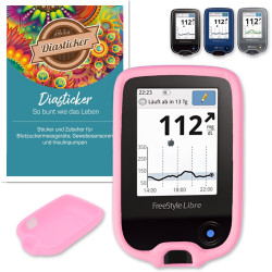 Diasticker® Étui de protection pour lecteur Freestyle Libre 1, 2 et 3, flexible, résistant aux chocs, antidérapant, protège des 