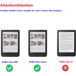 Antichoc Housse pour KOBO Clara Colour Coque - Étui KOBO Clara BW 6" Liseuse eBook Housse avec Support Pliant Housse Protection 