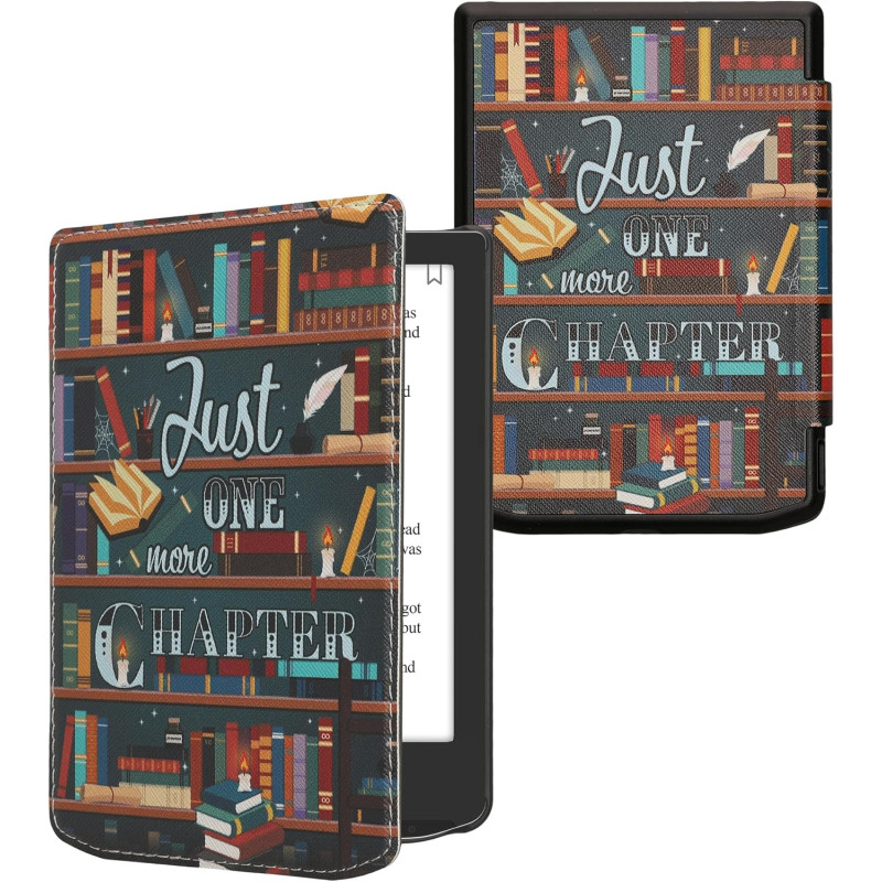 kwmobile Étui Compatible avec Pocketbook Verse/Pro/Color/Vivlio Light/Light HD Coque - Étui à Rabat magnétique Tablette eReader 
