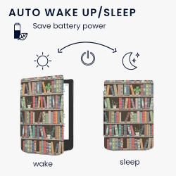 kwmobile Étui Compatible avec Pocketbook Verse/Pro/Color/Vivlio Light/Light HD Coque - Étui à Rabat magnétique Tablette eReader 