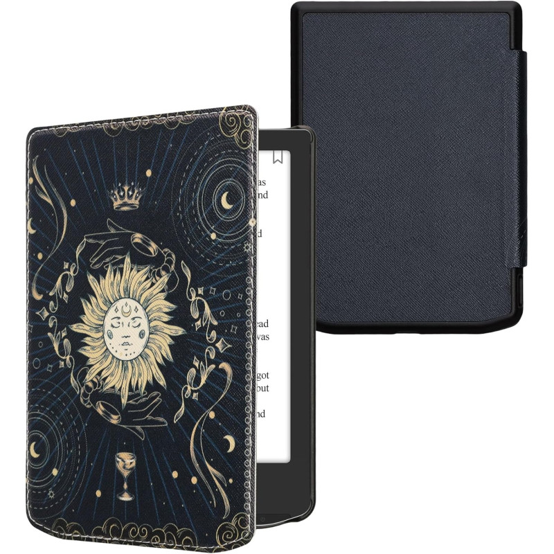 kwmobile Étui Compatible avec Pocketbook Verse/Pro/Color/Vivlio Light/Light HD Coque - Étui à Rabat magnétique Tablette eReader 