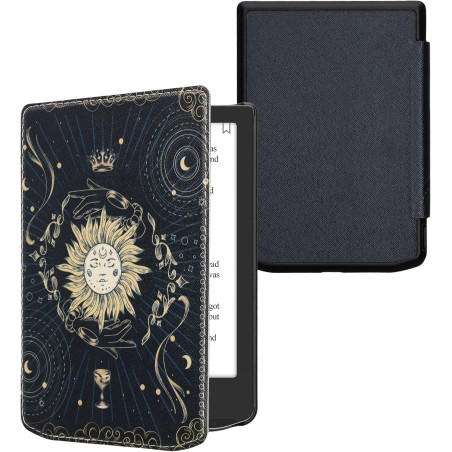 kwmobile Étui Compatible avec Pocketbook Verse/Pro/Color/Vivlio Light/Light HD Coque - Étui à Rabat magnétique Tablette eReader 
