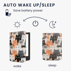 Kwmobile étui compatible avec pocketbook verse/pro/color/vivlio light/light hd coque - étui à rabat magnétique tablette ereader 
