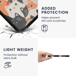 Kwmobile étui compatible avec pocketbook verse/pro/color/vivlio light/light hd coque - étui à rabat magnétique tablette ereader 