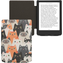 Kwmobile étui compatible avec pocketbook verse/pro/color/vivlio light/light hd coque - étui à rabat magnétique tablette ereader 