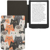 Kwmobile étui compatible avec pocketbook verse/pro/color/vivlio light/light hd coque - étui à rabat magnétique tablette ereader 