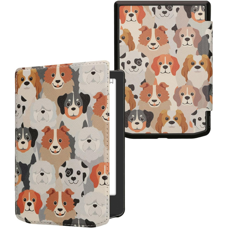 kwmobile Étui Compatible avec Pocketbook Verse/Pro/Color/Vivlio Light/Light HD Coque - Étui à Rabat magnétique Tablette eReader 
