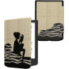 Kwmobile étui compatible avec pocketbook verse/pro/color/vivlio light/light hd coque - étui à rabat magnétique tablette ereader 