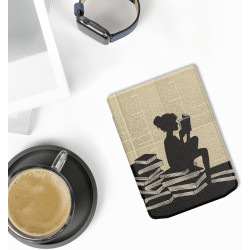 Kwmobile étui compatible avec pocketbook verse/pro/color/vivlio light/light hd coque - étui à rabat magnétique tablette ereader 