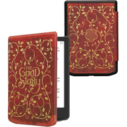 Kwmobile étui compatible avec pocketbook verse/pro/color/vivlio light/light hd coque - étui à rabat magnétique tablette ereader 