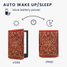 Kwmobile étui compatible avec pocketbook verse/pro/color/vivlio light/light hd coque - étui à rabat magnétique tablette ereader 