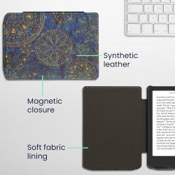 kwmobile Étui Compatible avec Pocketbook Verse/Pro/Color/Vivlio Light/Light HD Coque - Étui à Rabat magnétique Tablette eReader 