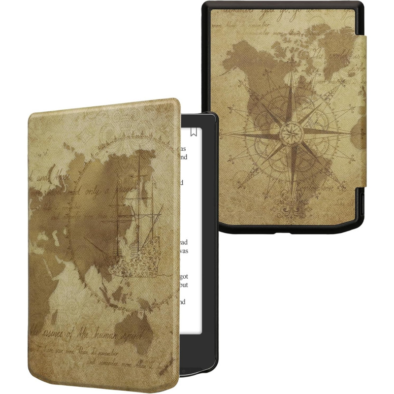 kwmobile Étui Compatible avec Pocketbook Verse/Pro/Color/Vivlio Light/Light HD Coque - Étui à Rabat magnétique Tablette eReader 