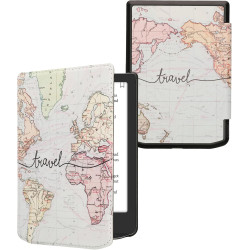 kwmobile Étui Compatible avec Pocketbook Verse/Pro/Color/Vivlio Light/Light HD Coque - Étui à Rabat magnétique Tablette eReader 
