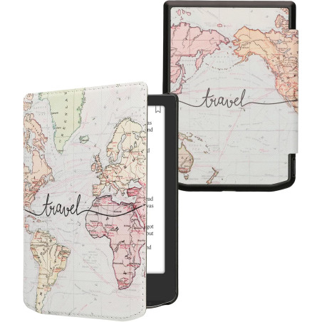 kwmobile Étui Compatible avec Pocketbook Verse/Pro/Color/Vivlio Light/Light HD Coque - Étui à Rabat magnétique Tablette eReader 