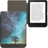 kwmobile Étui Compatible avec Kobo Clara BW/Colour Coque - Étui à Rabat magnétique Tablette eReader Similicuir - Bleu-Gris-Noir
