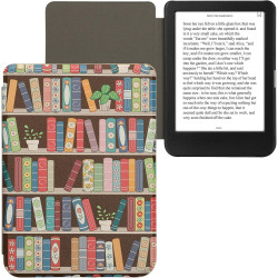 kwmobile Étui Compatible avec Kobo Clara BW/Colour Coque - Étui à Rabat magnétique Tablette eReader Similicuir - Bleu-Vert-Fuchs