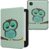 kwmobile Étui Compatible avec Kobo Clara BW/Colour Coque - Étui à Rabat magnétique Tablette eReader Similicuir - Turquoise-Marro