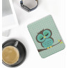 kwmobile Étui Compatible avec Kobo Clara BW/Colour Coque - Étui à Rabat magnétique Tablette eReader Similicuir - Turquoise-Marro