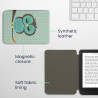 kwmobile Étui Compatible avec Kobo Clara BW/Colour Coque - Étui à Rabat magnétique Tablette eReader Similicuir - Turquoise-Marro