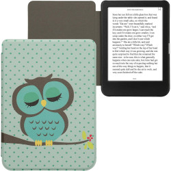 kwmobile Étui Compatible avec Kobo Clara BW/Colour Coque - Étui à Rabat magnétique Tablette eReader Similicuir - Turquoise-Marro