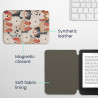kwmobile Étui Compatible avec Kobo Clara BW/Colour Coque - Étui à Rabat magnétique Tablette eReader Similicuir - Blanc-Marron Cl