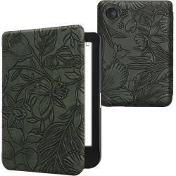 kwmobile Étui Compatible avec Kobo Clara BW/Colour Coque - Étui à Rabat magnétique Tablette eReader Similicuir - Vert