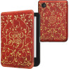 Kwmobile étui compatible avec kobo clara bw/colour coque - étui à rabat magnétique tablette ereader similicuir - jaune-orange-ro