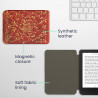 Kwmobile étui compatible avec kobo clara bw/colour coque - étui à rabat magnétique tablette ereader similicuir - jaune-orange-ro