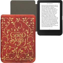 Kwmobile étui compatible avec kobo clara bw/colour coque - étui à rabat magnétique tablette ereader similicuir - jaune-orange-ro