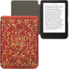 Kwmobile étui compatible avec kobo clara bw/colour coque - étui à rabat magnétique tablette ereader similicuir - jaune-orange-ro