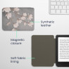 kwmobile Étui Compatible avec Kobo Clara BW/Colour Coque - Étui à Rabat magnétique Tablette eReader Similicuir - Taupe-Blanc-Ble