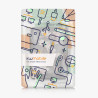kwmobile Étui Compatible avec Kobo Clara BW/Colour Coque - Étui à Rabat magnétique Tablette eReader Similicuir - Taupe-Blanc-Ble