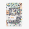 kwmobile Étui Compatible avec Kobo Clara BW/Colour Coque - Étui à Rabat magnétique Tablette eReader Similicuir - Taupe-Blanc-Gri
