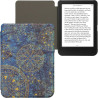 kwmobile Étui Compatible avec Kobo Clara BW/Colour Coque - Étui à Rabat magnétique Tablette eReader Similicuir - Jaune-Bleu fonc