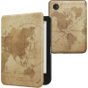 kwmobile Étui Compatible avec Kobo Clara BW/Colour Coque - Étui à Rabat magnétique Tablette eReader Similicuir - Marron-Marron C
