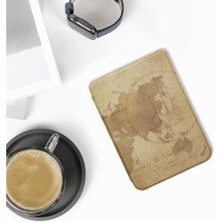 kwmobile Étui Compatible avec Kobo Clara BW/Colour Coque - Étui à Rabat magnétique Tablette eReader Similicuir - Marron-Marron C
