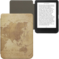 kwmobile Étui Compatible avec Kobo Clara BW/Colour Coque - Étui à Rabat magnétique Tablette eReader Similicuir - Marron-Marron C